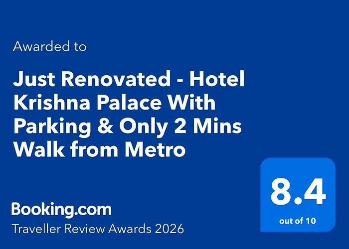 Hotel with view: Just Renovated - Hotel Krishna Palace With Parking & 2 Mins Walk From Metro
